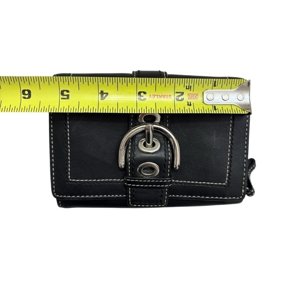 小物 Coach Wallet Leather Soho Black, Y2K Coach black leather vintage y2k soho wallet